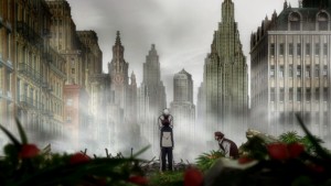 Leo looks so insignificant next to the vastness of the city