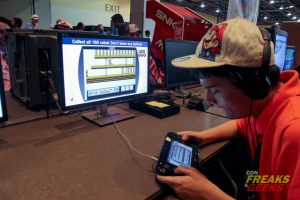 Fan attempting to get the top score in a tournament (Game On Expo 2017)